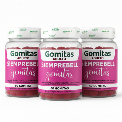 Siemprebell Gomitas Adulto – 60 unidades Natural Health (Promoción x 3 und)