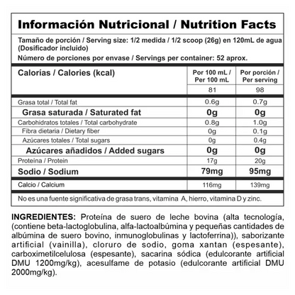 Bi-Pro Classic Premium Whey Protein Isolate - Vainilla 3 Lb (1.362 Kg)