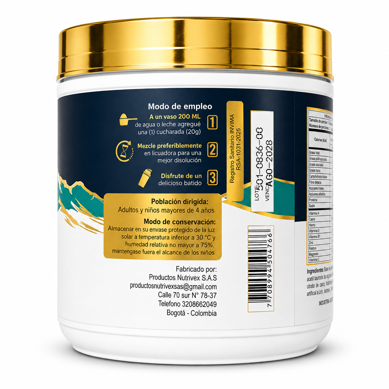 Treonato de Magnesio NTVX 600 g – Mezcla en Polvo Sabor Lichi