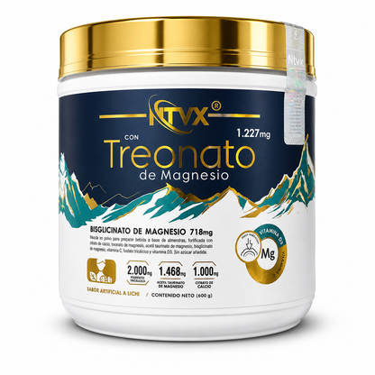 Treonato de Magnesio NTVX 600 g – Mezcla en Polvo Sabor Lichi