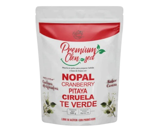 Premium Clensed Nopal, Cranberry, Pitaya, Ciruela y Té Verde – 500g